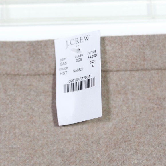 NEW J Crew Wool Career Pencil Skirt Cream 4 Lined - Picture 3 of 8